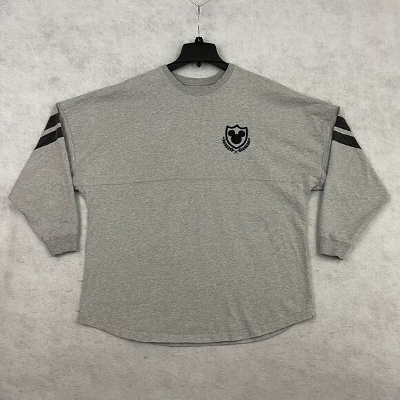 Disney Spirit Jersey Adult Large L Gray Pullover Mickey Mouse Long Sleeve - Picture 6 of 8